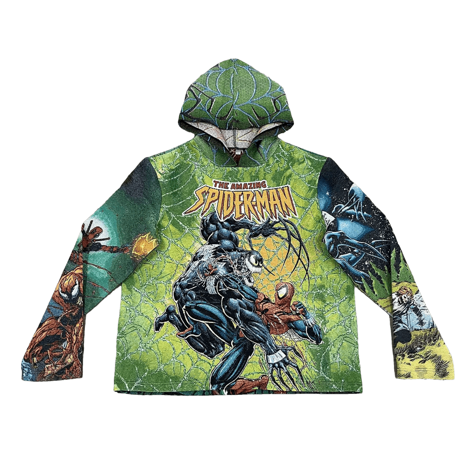 GREEN SPIDERMAN TAPESTRY - RDMCLOTHINGART