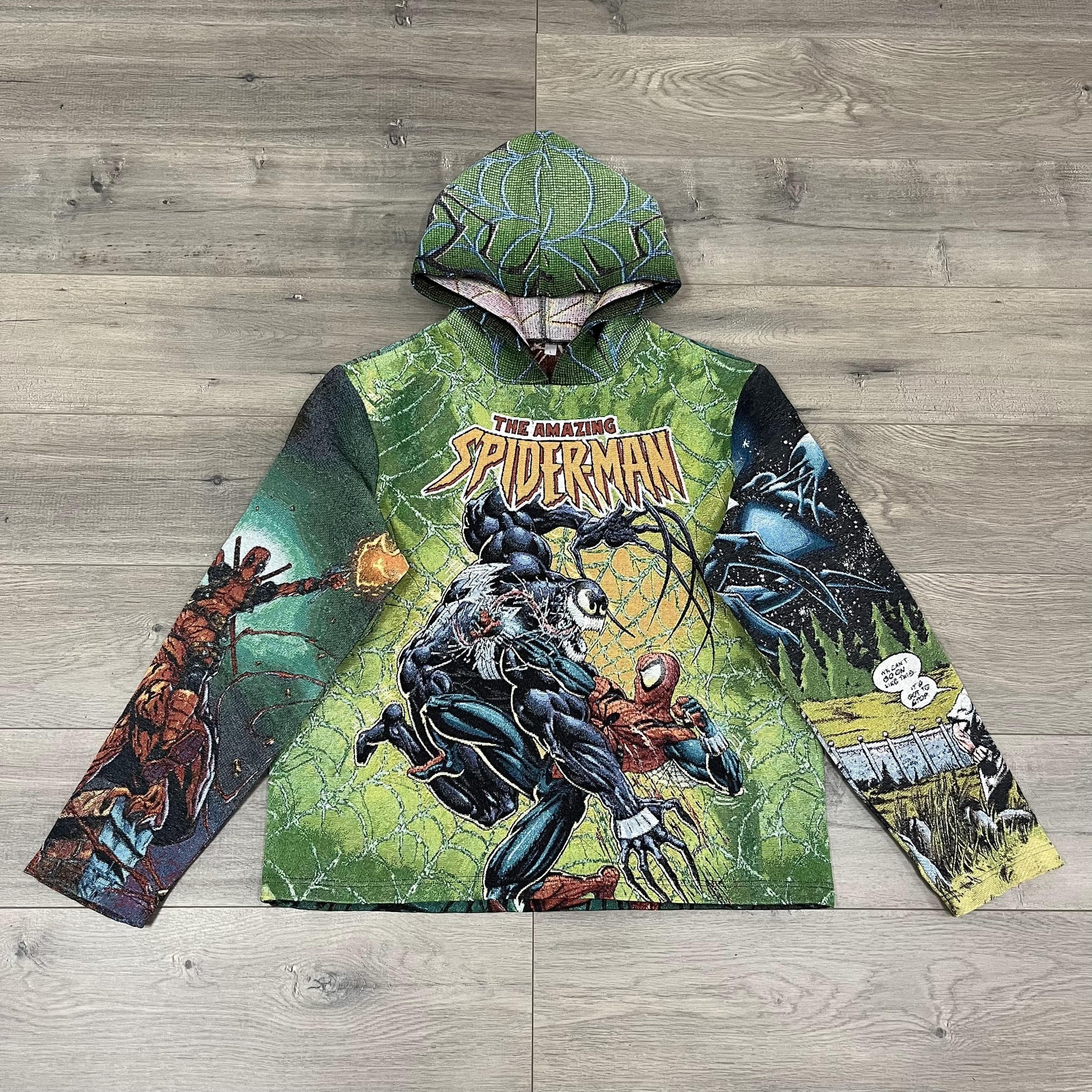 GREEN SPIDERMAN TAPESTRY - RDMCLOTHINGART