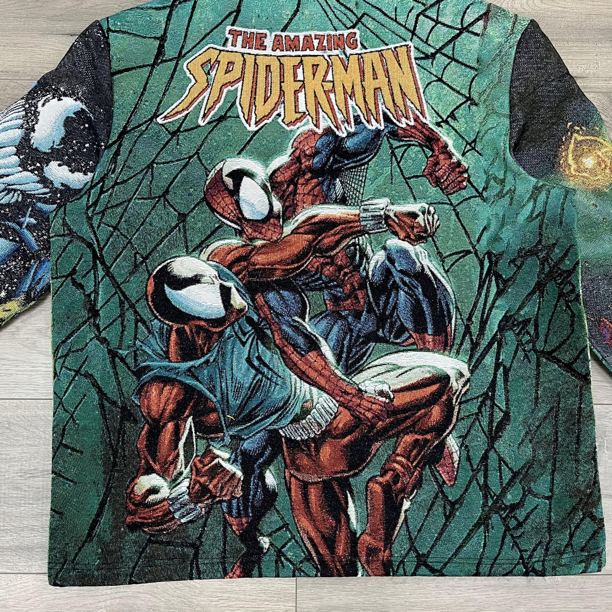 GREEN SPIDERMAN TAPESTRY - RDMCLOTHINGART