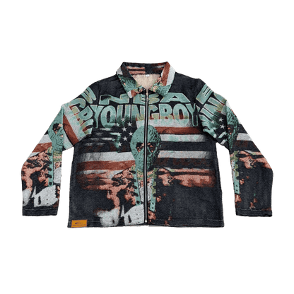 RDMCLOTHINGART tapestry hoodie GREEN YOUNGBOY TAPESTRY JACKET