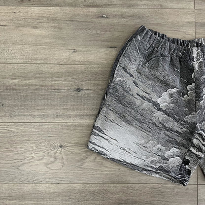 GREY CALIFORNIA TAPESTRY SHORTS - RDMCLOTHINGART