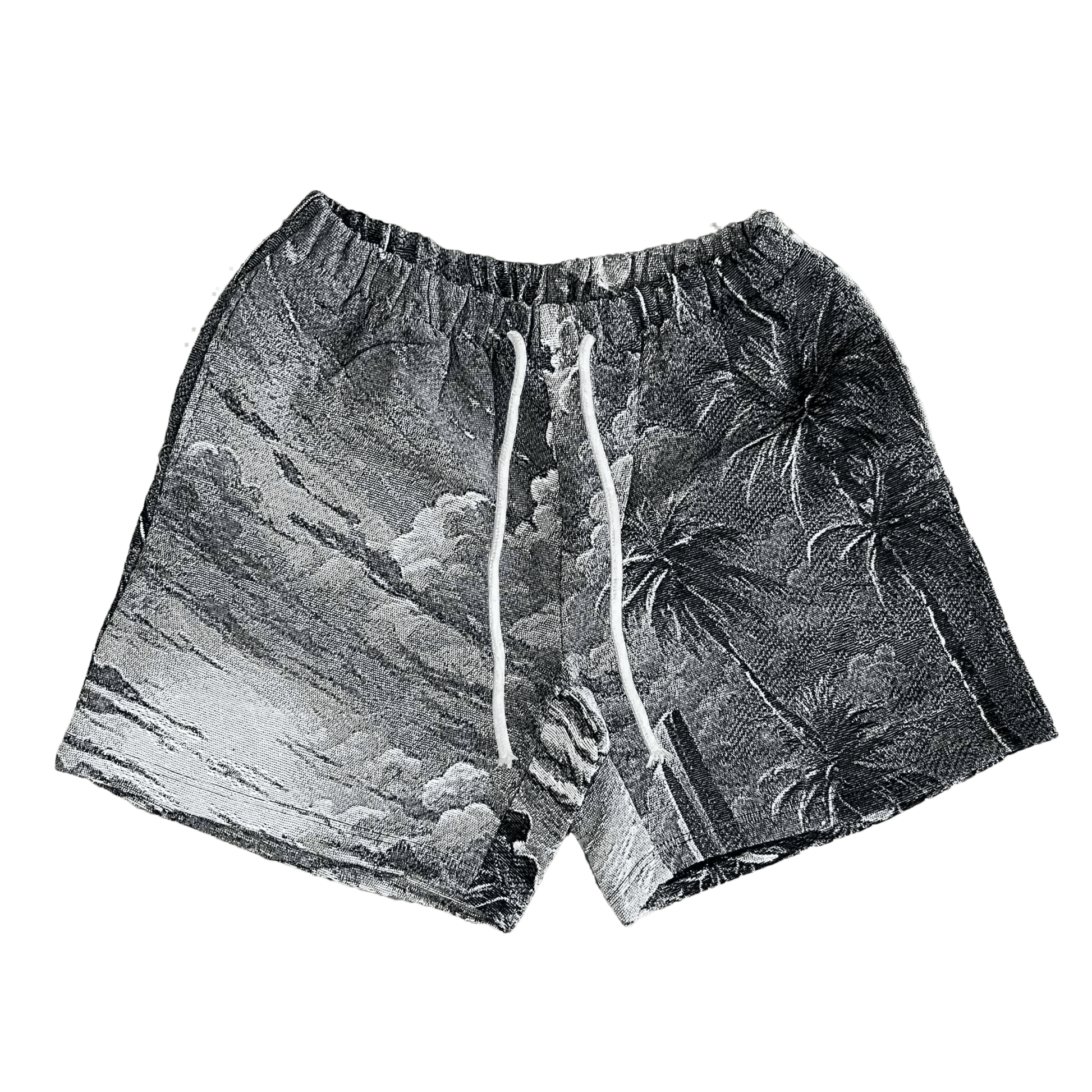 GREY CALIFORNIA TAPESTRY SHORTS - RDMCLOTHINGART