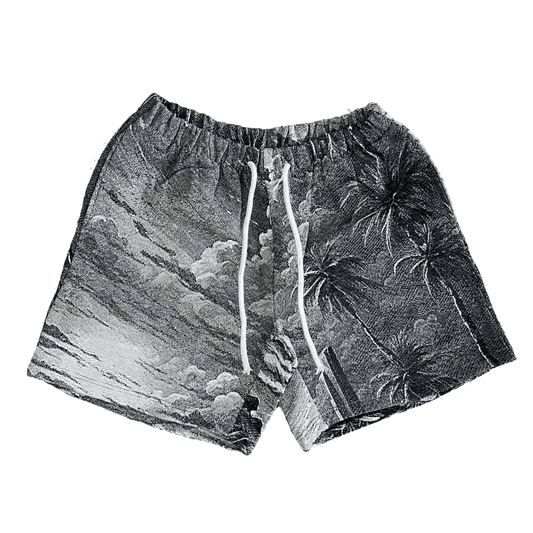 GREY CALIFORNIA TAPESTRY SHORTS - RDMCLOTHINGART