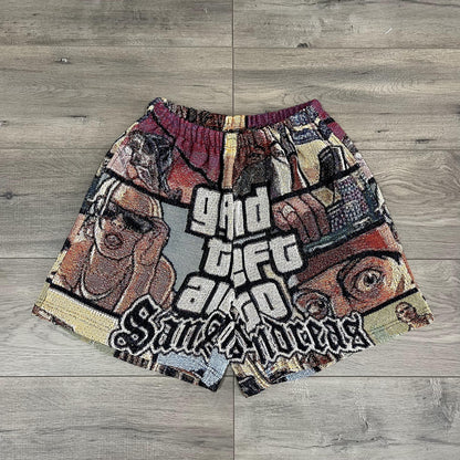 GTA TAPESTRY SHORTS - RDMCLOTHINGART