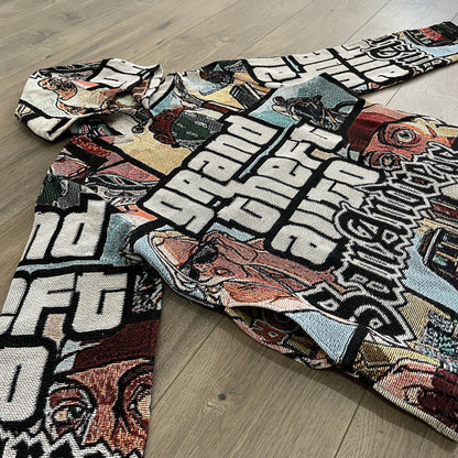 GTA TAPESTRY HOODIE - RDMCLOTHINGART