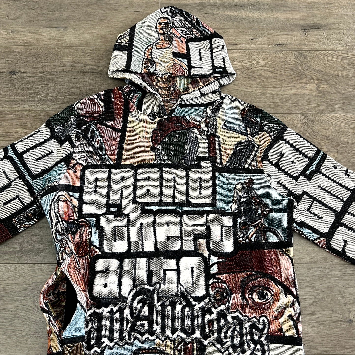 GTA TAPESTRY HOODIE - RDMCLOTHINGART