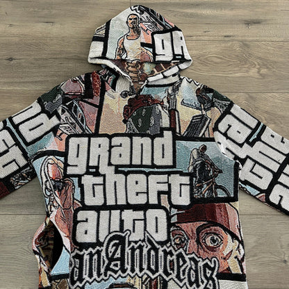 GTA TAPESTRY HOODIE - RDMCLOTHINGART