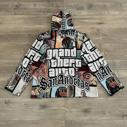 GTA TAPESTRY HOODIE - RDMCLOTHINGART