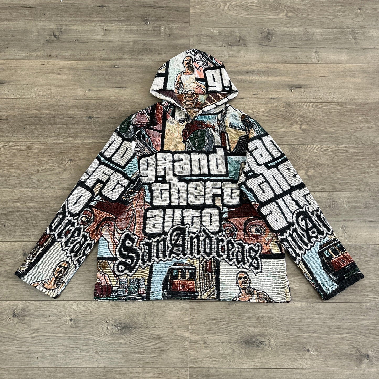 GTA TAPESTRY HOODIE - RDMCLOTHINGART
