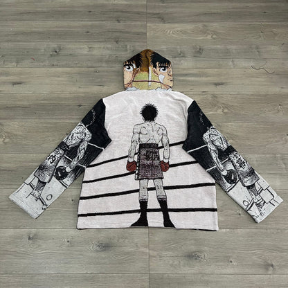 HAJIME NO IPPO TAPESTRY HOODIE - RDMCLOTHINGART