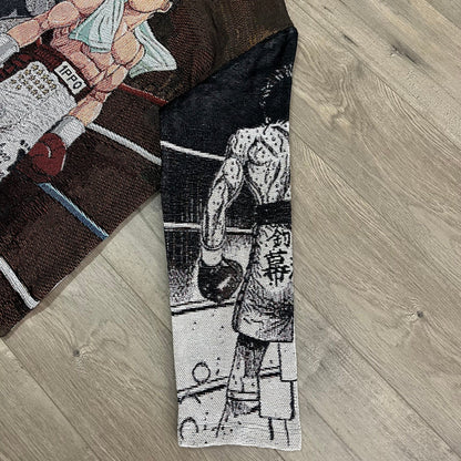 HAJIME NO IPPO TAPESTRY HOODIE - RDMCLOTHINGART