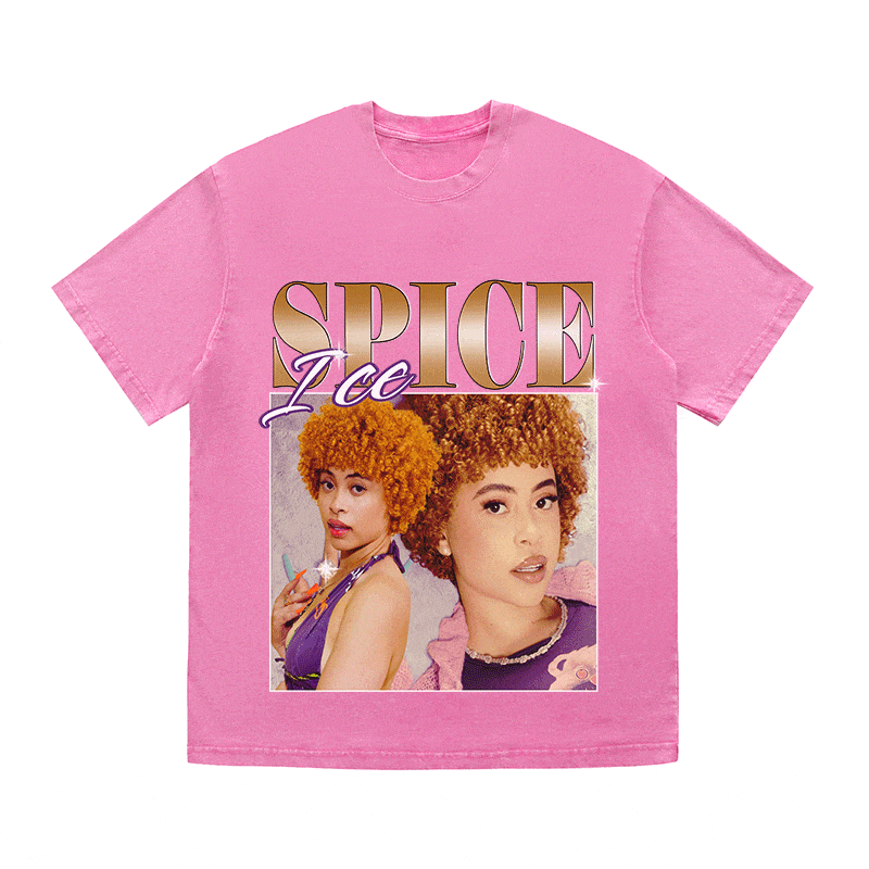 RDMCLOTHINGART tapestry hoodie ICE SPICE HEAVY WEIGHT COTTON TEE-8862