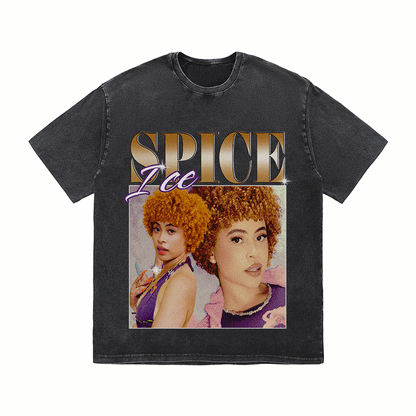 RDMCLOTHINGART tapestry hoodie ICE SPICE HEAVY WEIGHT COTTON TEE-8862