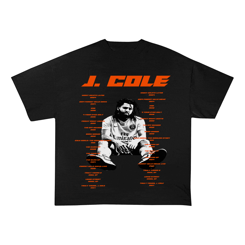 RDMCLOTHINGART tapestry hoodie J. COLE HEAVY WEIGHT COTTON TEE-8933