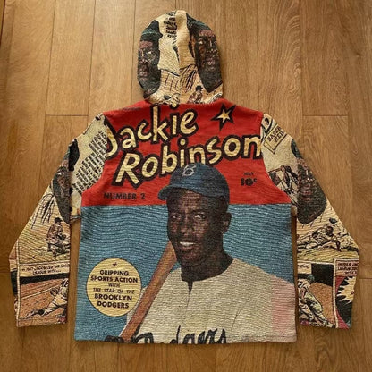 JACKIEROBINSO TAPESTRY HOODIE - RDMCLOTHINGART