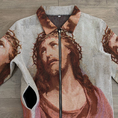 RDMCLOTHINGART tapestry hoodie JESUS V2 TAPESTRY JACKET-98392