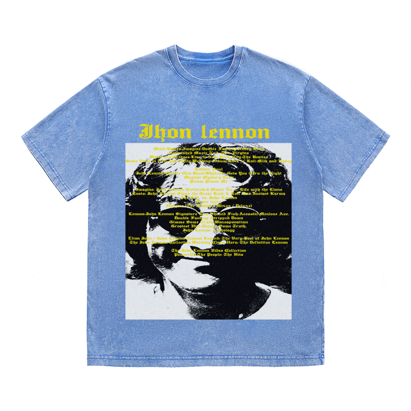 RDMCLOTHINGART tapestry hoodie JHON LENNON HEAVY WEIGHT COTTON TEE-8935