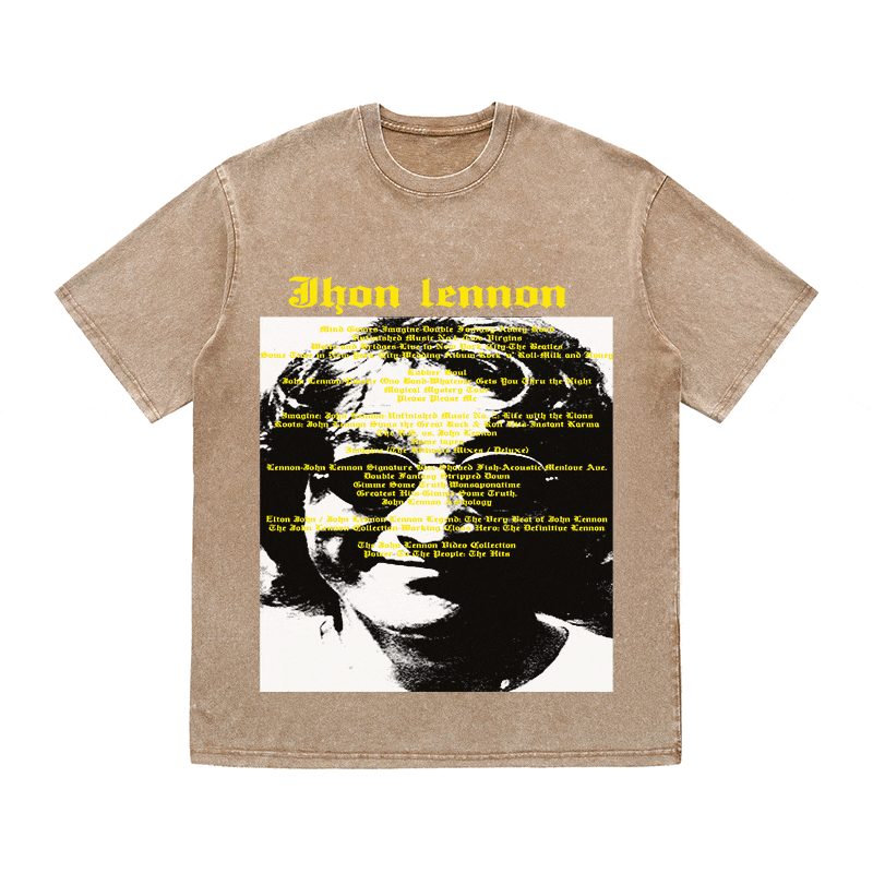 RDMCLOTHINGART tapestry hoodie JHON LENNON HEAVY WEIGHT COTTON TEE-8935