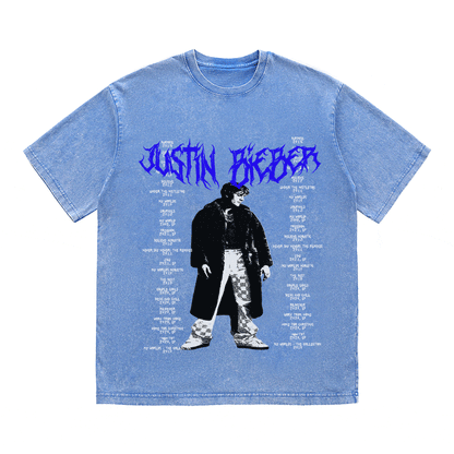 RDMCLOTHINGART tapestry hoodie JUSTIN BIEBER HEAVY WEIGHT COTTON TEE-8910