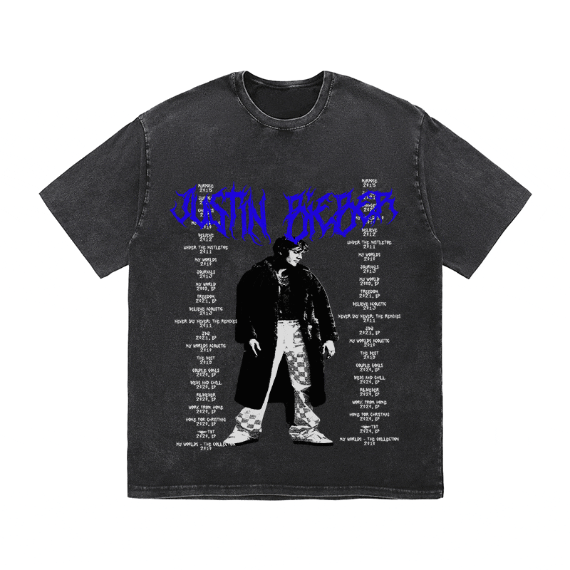 RDMCLOTHINGART tapestry hoodie JUSTIN BIEBER HEAVY WEIGHT COTTON TEE-8910