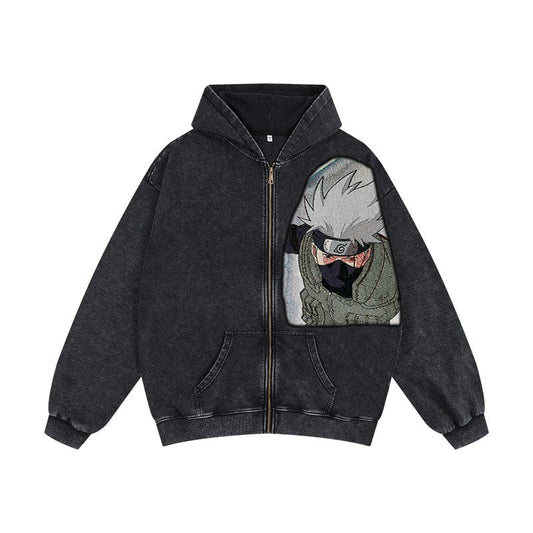 RDMCLOTHINGART tapestry hoodie KAKASHI TAPESTRY PATCH HOODIE-9242