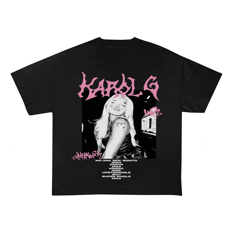 RDMCLOTHINGART tapestry hoodie KAROL G HEAVY WEIGHT COTTON TEE-8911