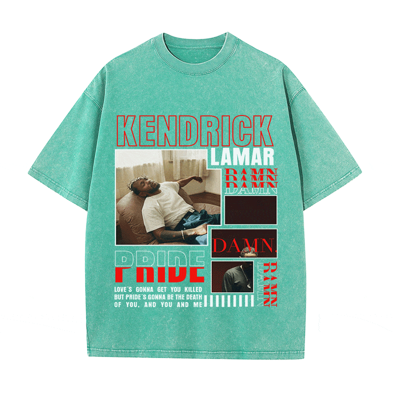 RDMCLOTHINGART tapestry hoodie KENDRICK LAMAR HEAVY WEIGHT COTTON TEE-9003