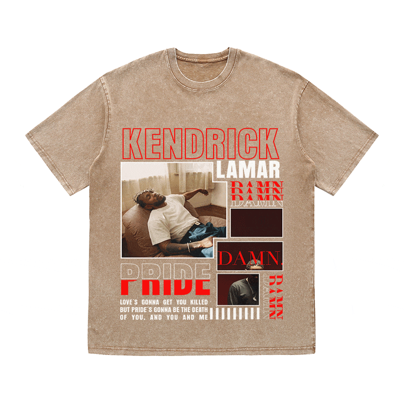 RDMCLOTHINGART tapestry hoodie KENDRICK LAMAR HEAVY WEIGHT COTTON TEE-9003
