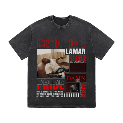 RDMCLOTHINGART tapestry hoodie KENDRICK LAMAR HEAVY WEIGHT COTTON TEE-9003