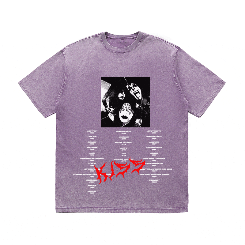 RDMCLOTHINGART tapestry hoodie KISS HEAVY WEIGHT COTTON TEE-8883