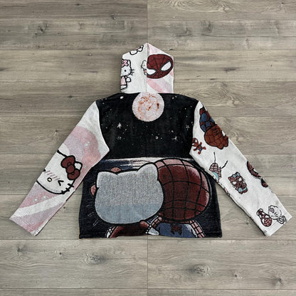 KITTY&SPIDER TAPESTRY HOODIE - RDMCLOTHINGART