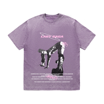 RDMCLOTHINGART tapestry hoodie LADY GAGA HEAVY WEIGHT COTTON TEE-8936