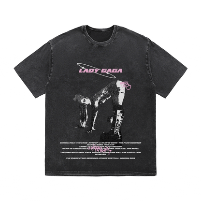 RDMCLOTHINGART tapestry hoodie LADY GAGA HEAVY WEIGHT COTTON TEE-8936