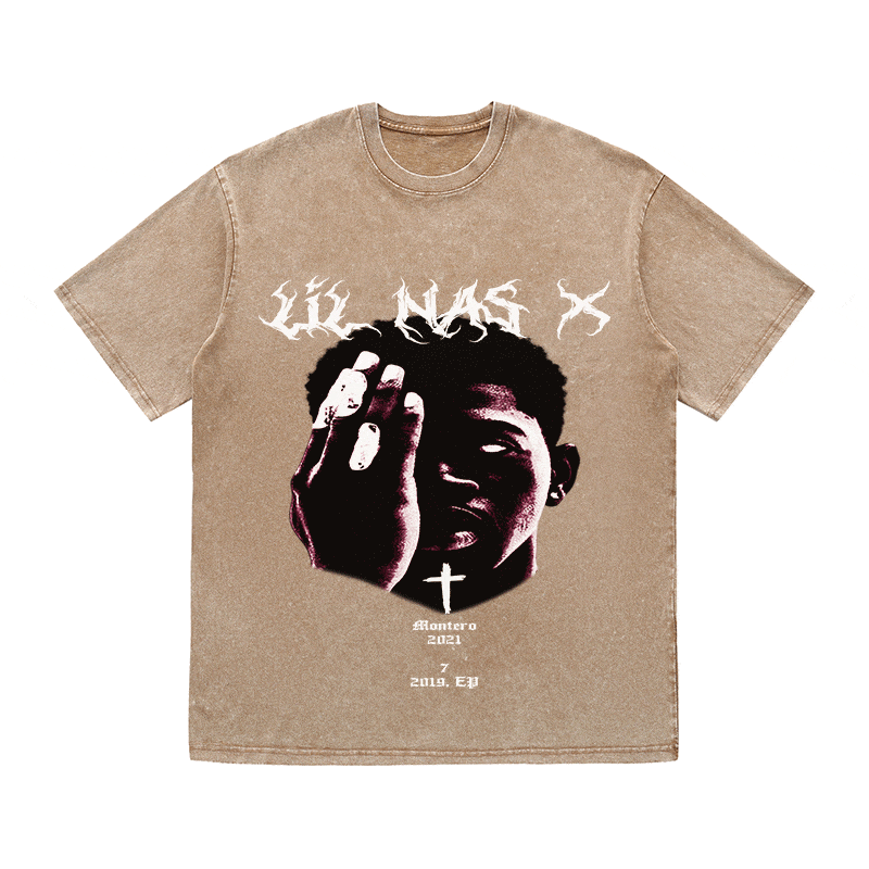 RDMCLOTHINGART tapestry hoodie LIL NAS X HEAVY WEIGHT COTTON TEE-8884