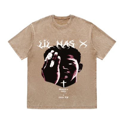 RDMCLOTHINGART tapestry hoodie LIL NAS X HEAVY WEIGHT COTTON TEE-8884