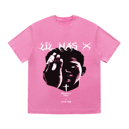 RDMCLOTHINGART tapestry hoodie LIL NAS X HEAVY WEIGHT COTTON TEE-8884