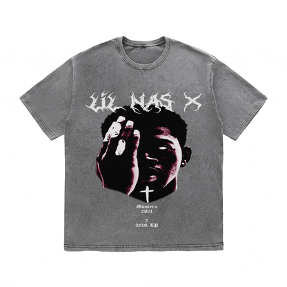 RDMCLOTHINGART tapestry hoodie LIL NAS X HEAVY WEIGHT COTTON TEE-8884