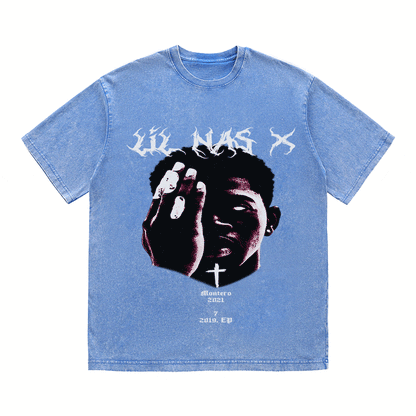 RDMCLOTHINGART tapestry hoodie LIL NAS X HEAVY WEIGHT COTTON TEE-8884