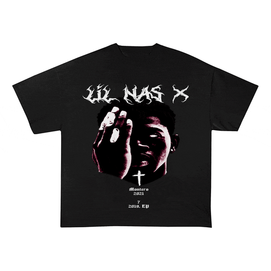 RDMCLOTHINGART tapestry hoodie LIL NAS X HEAVY WEIGHT COTTON TEE-8884