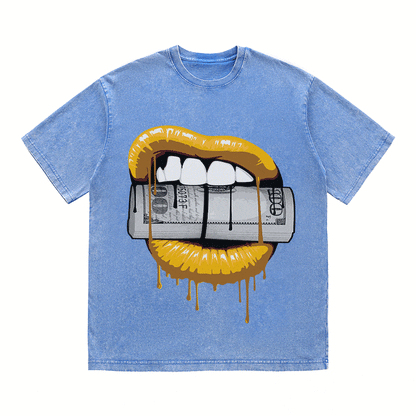 RDMCLOTHINGART tapestry hoodie LIPS HEAVY WEIGHT COTTON TEE-9043