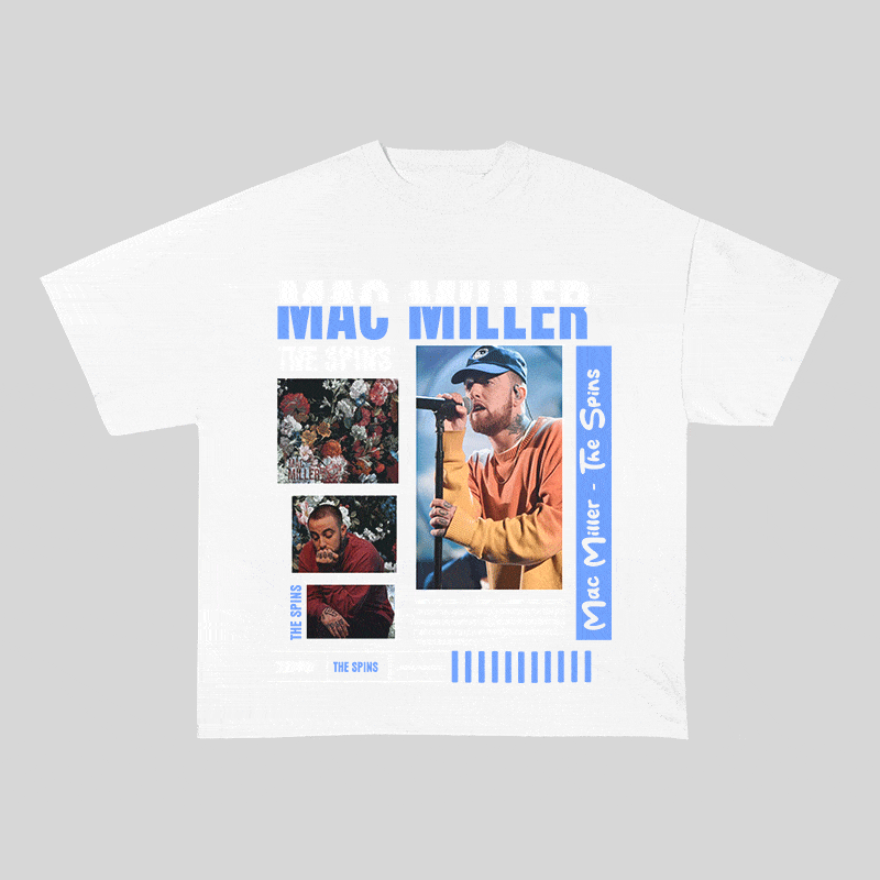 RDMCLOTHINGART tapestry hoodie MAC MILLER HEAVY WEIGHT COTTON TEE-9007