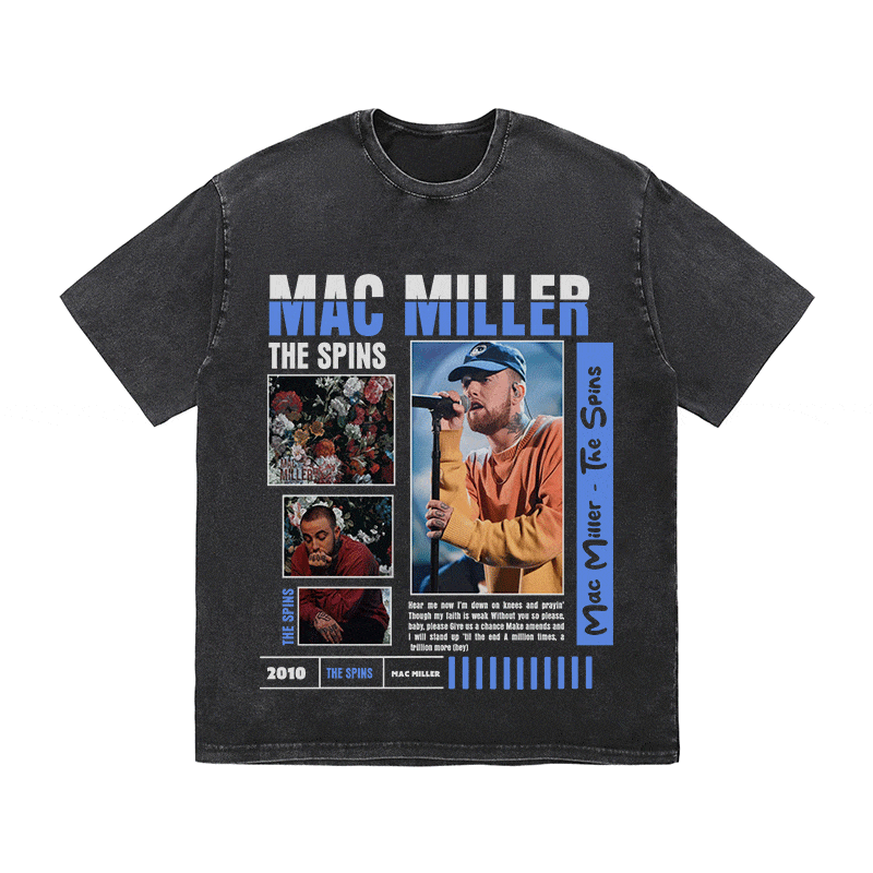 RDMCLOTHINGART tapestry hoodie MAC MILLER HEAVY WEIGHT COTTON TEE-9007