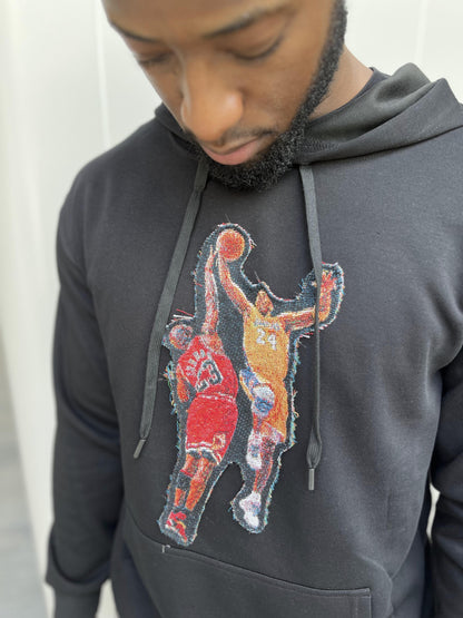 MANBA VS MJ TAPESTRY PATCH HOODIE-9026 - RDMCLOTHINGART