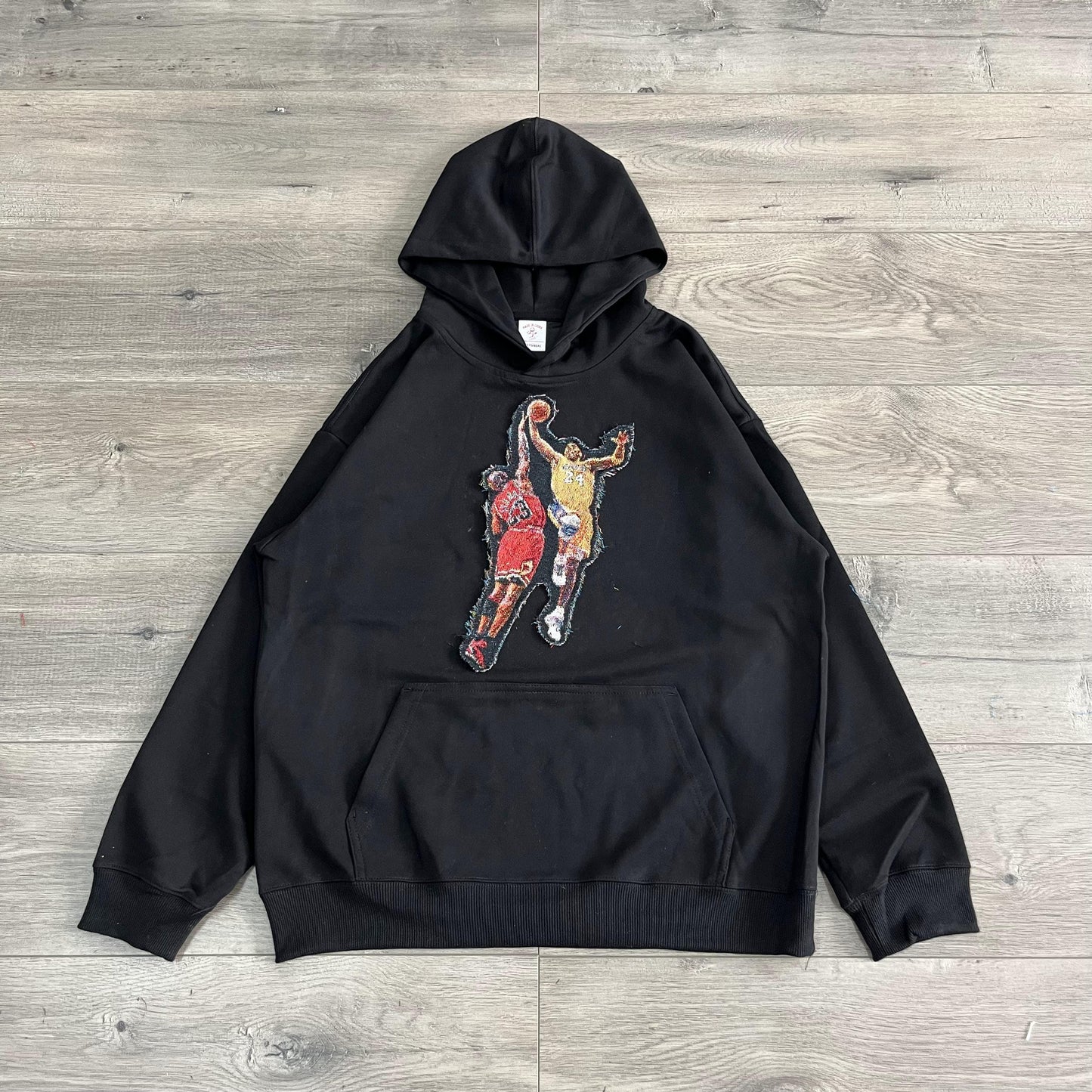 MANBA VS MJ TAPESTRY PATCH HOODIE-9026 - RDMCLOTHINGART