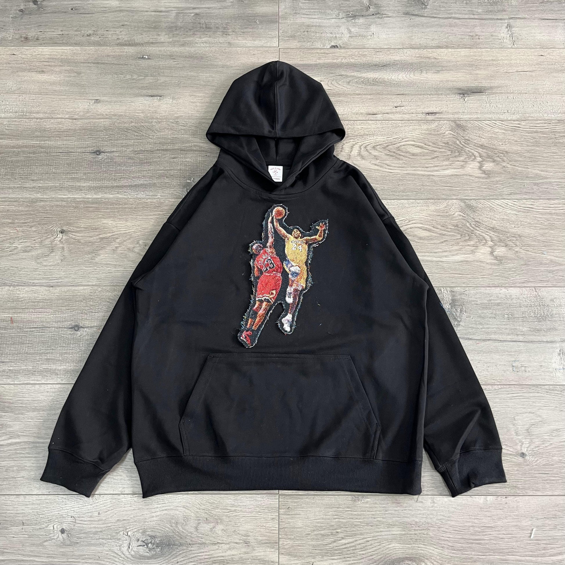 MANBA VS MJ TAPESTRY PATCH HOODIE-9026 - RDMCLOTHINGART