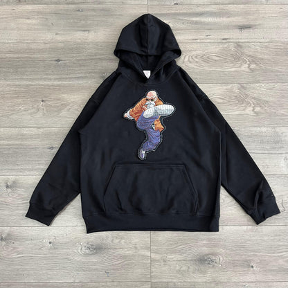 MASTER ROSHI TAPESTRY PATCH HOODIE-9085 - RDMCLOTHINGART