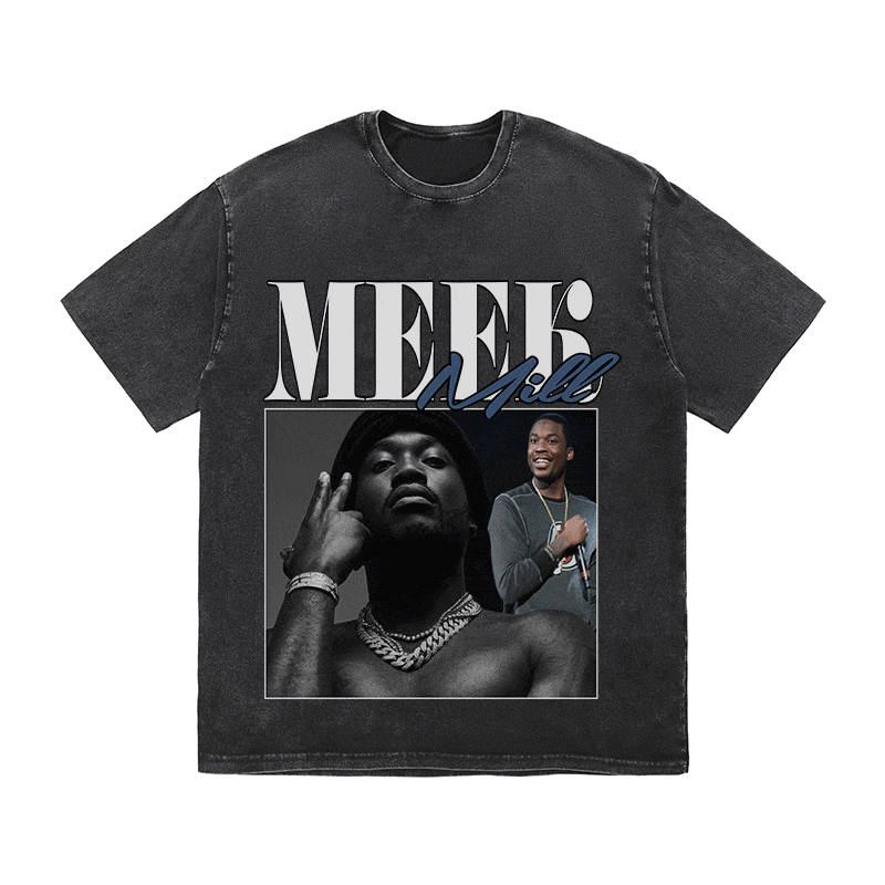 RDMCLOTHINGART tapestry hoodie MEEK MILL HEAVY WEIGHT COTTON TEE-8865