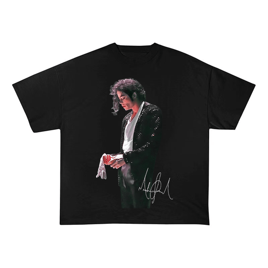 RDMCLOTHINGART tapestry hoodie MICHAEL JACKSON BILLIE JEAN STAGE OVERSIZED HEAVYWEIGHT COTTON TEE-60028