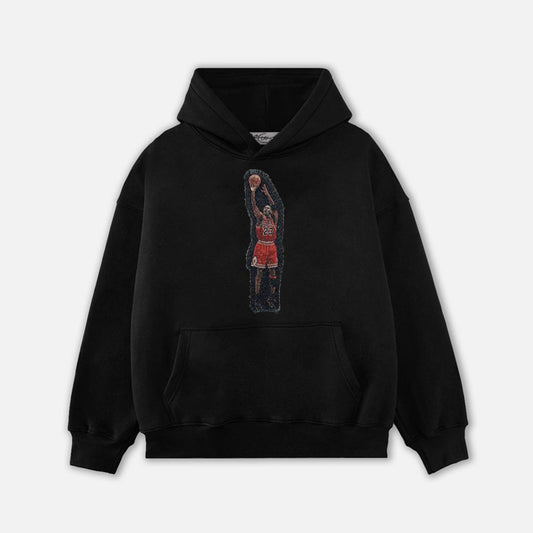 MJ SHOOTING TAPESTRY PATCH HOODIE-9009 - RDMCLOTHINGART