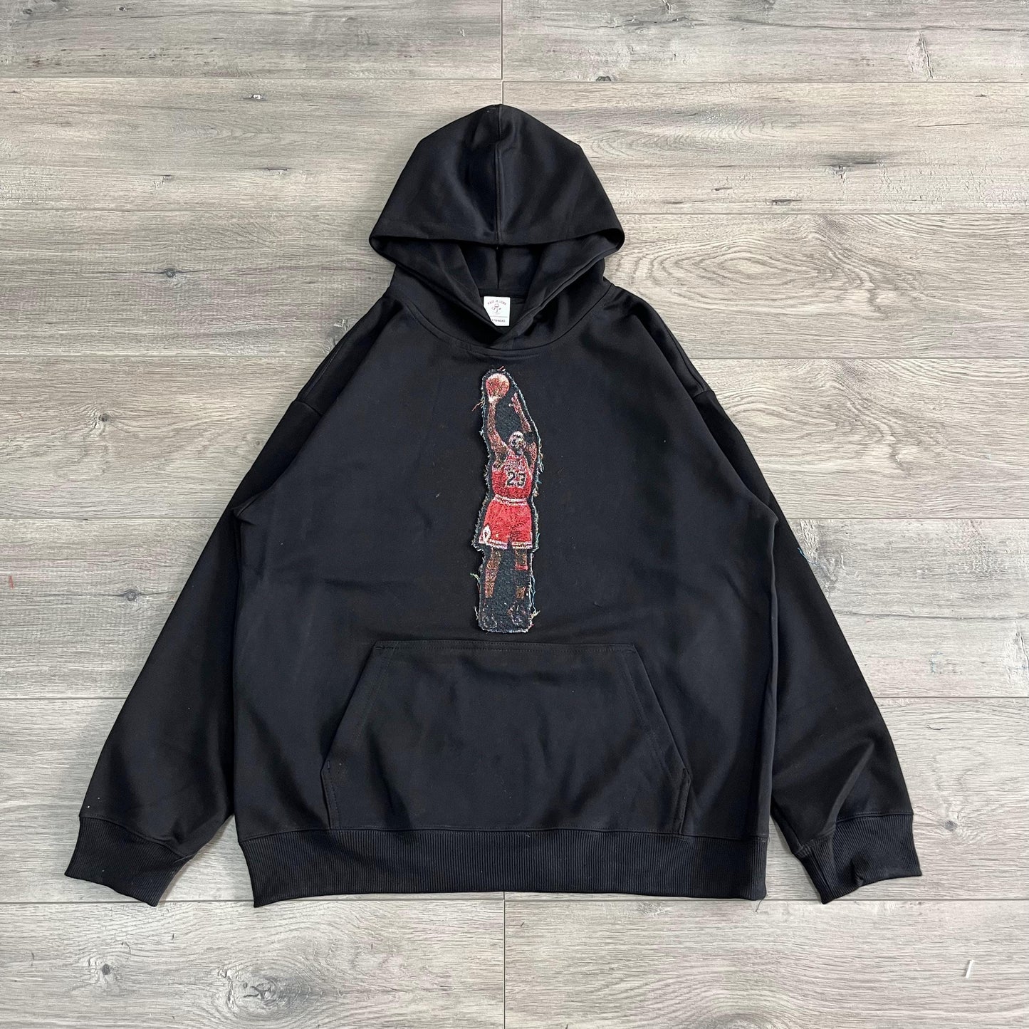 MJ SHOOTING TAPESTRY PATCH HOODIE-9009 - RDMCLOTHINGART